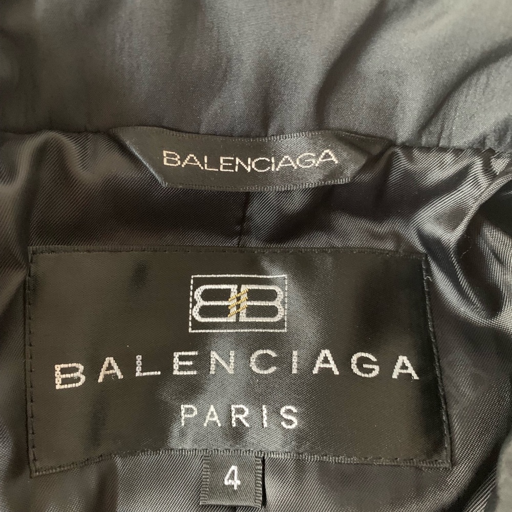 Balenciaga Paris Men’s Black Coat Jacket Size 4 Padded Insulated Lined Designer - Picture 3 of 9